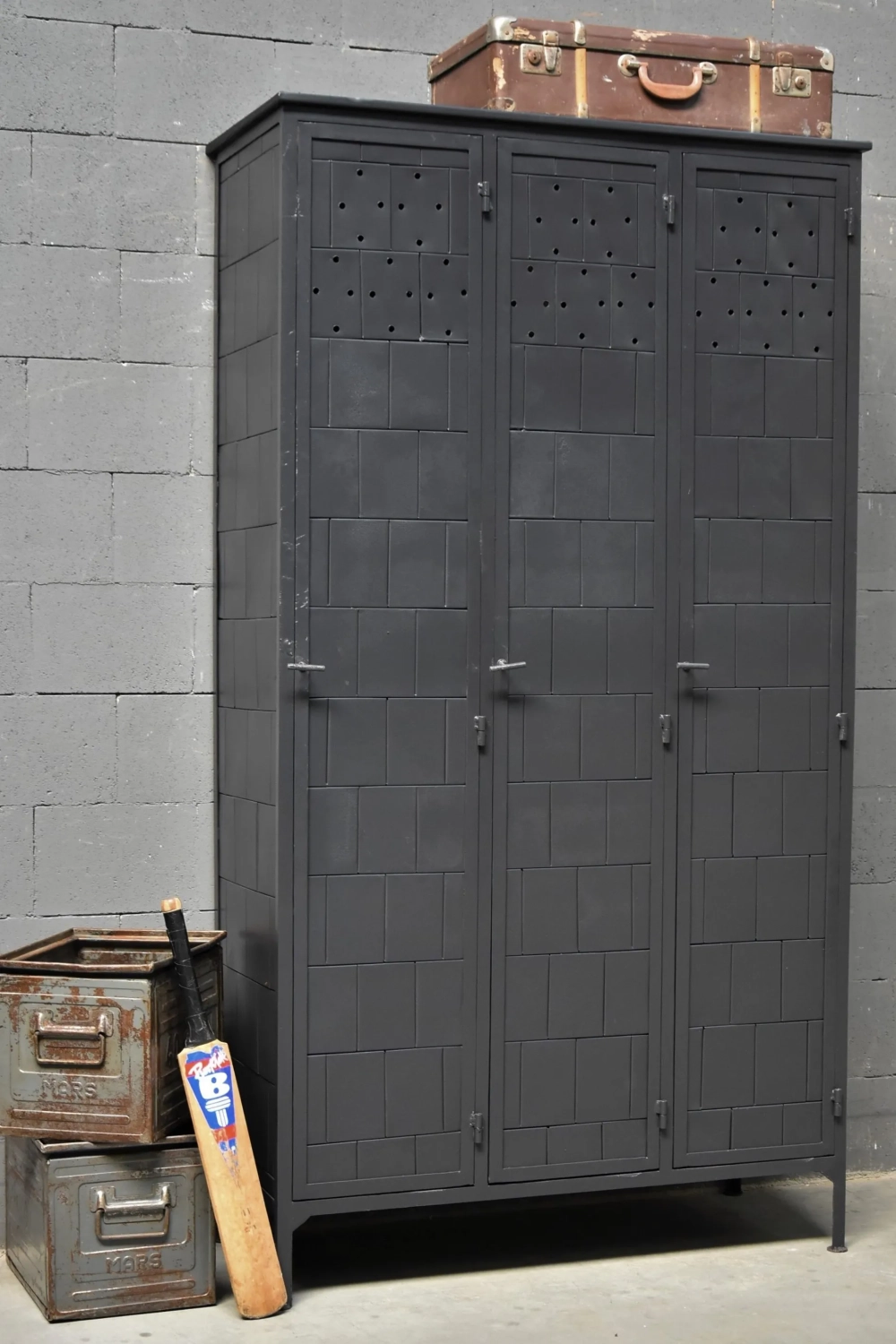 Lockerkast Cubique-zwartgrijs