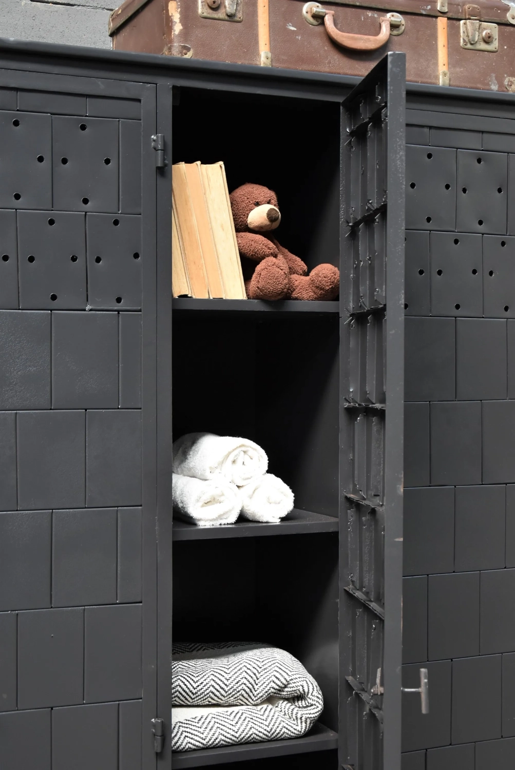 Lockerkast Cubique-zwartgrijs