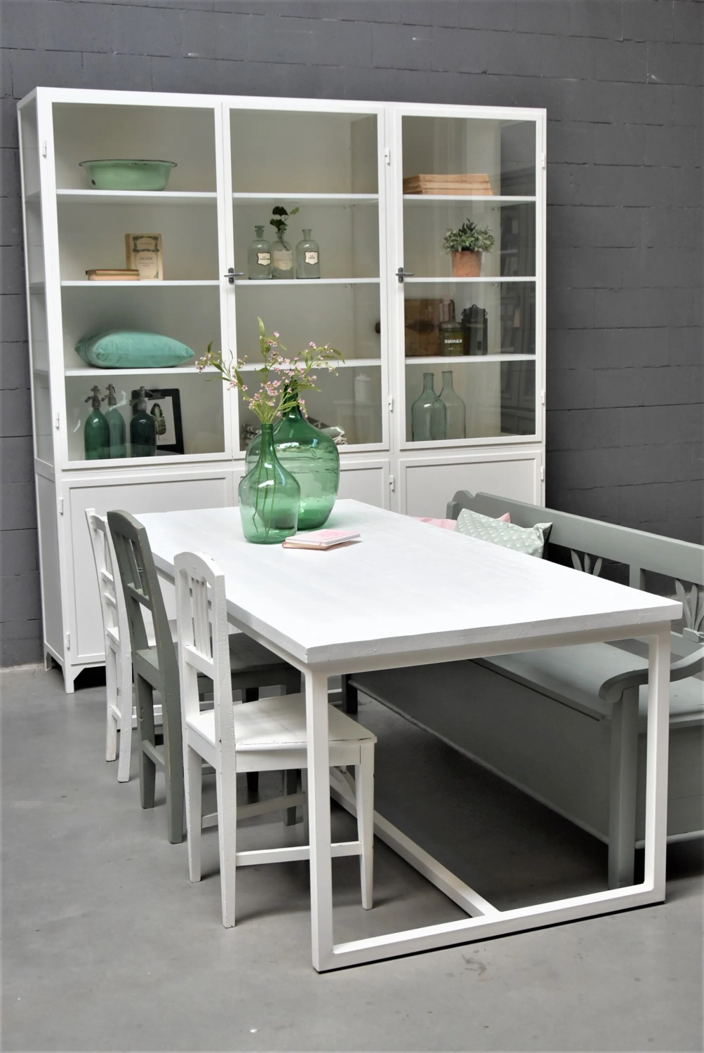 Stalen Eettafel Wit