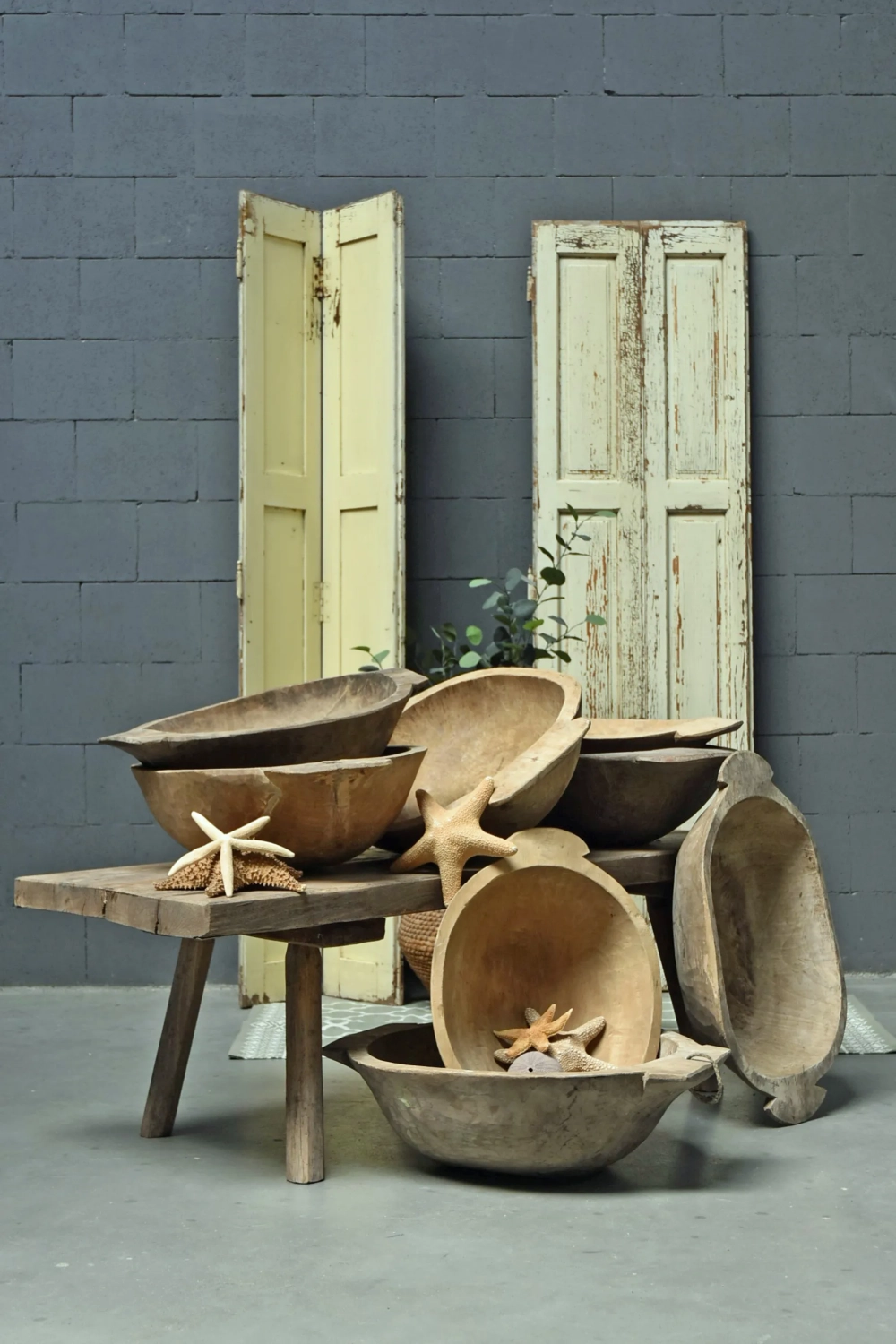 Houten trog L