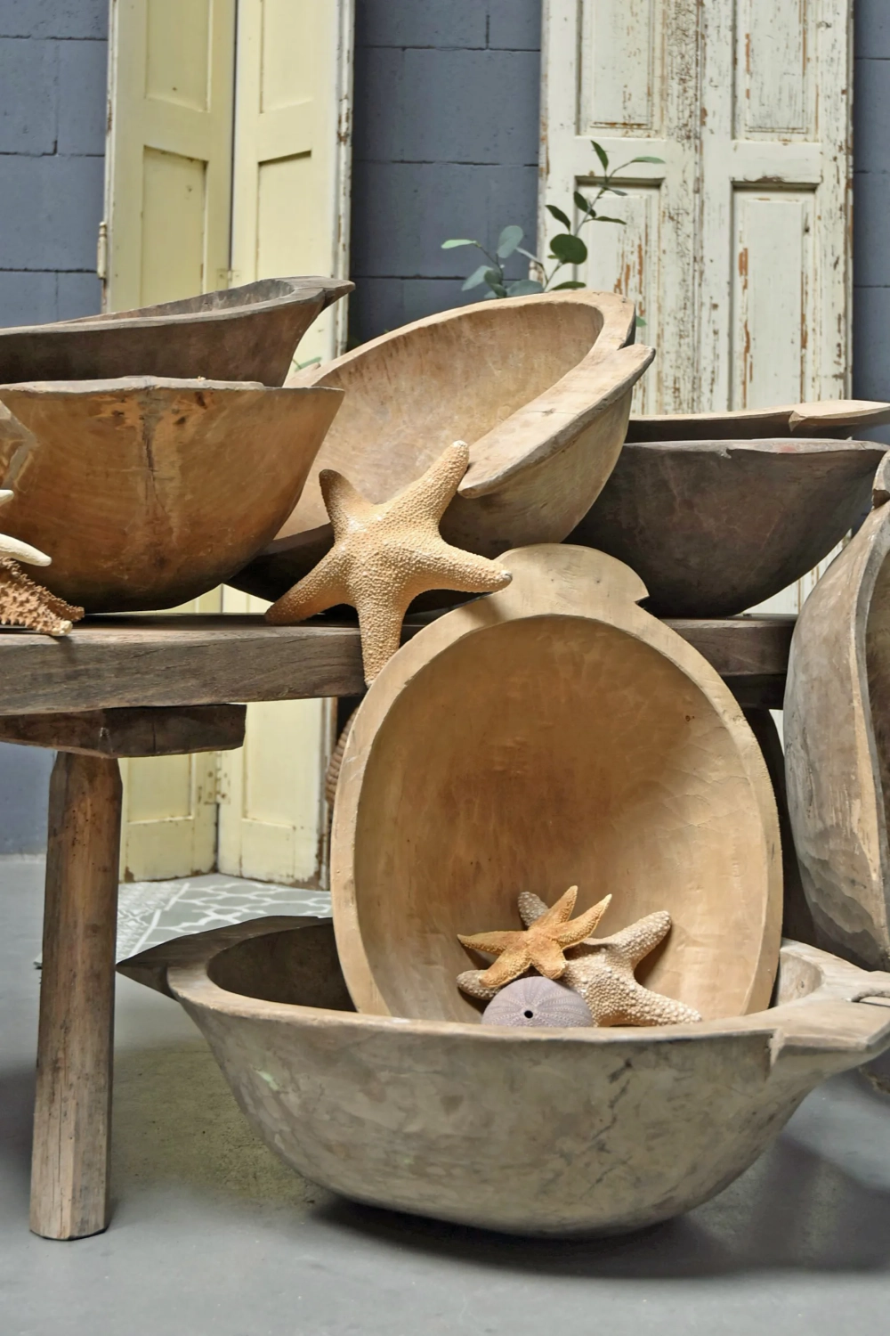 Houten trog L