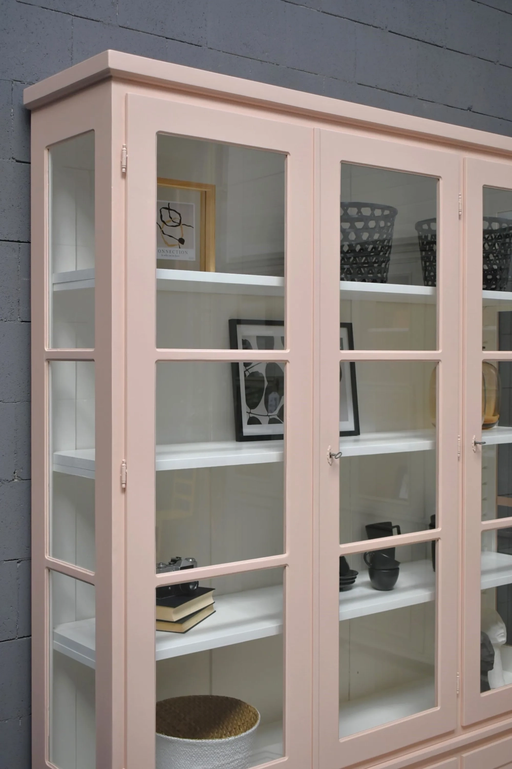 Vitrinekast Monaco 3-Powder Peach