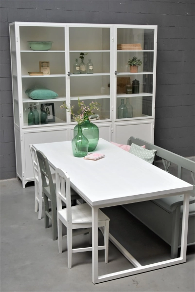 Stalen Eettafel Wit