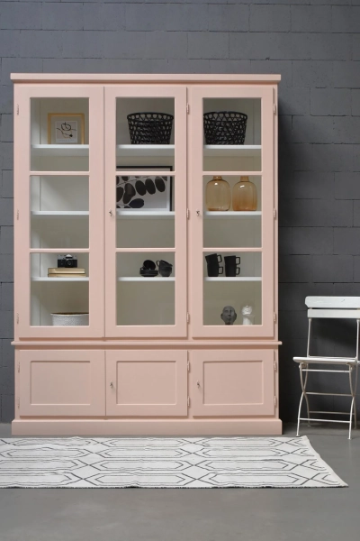 Vitrinekast Monaco 3-Powder Peach