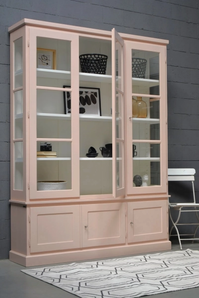 Vitrinekast Monaco 3-Powder Peach