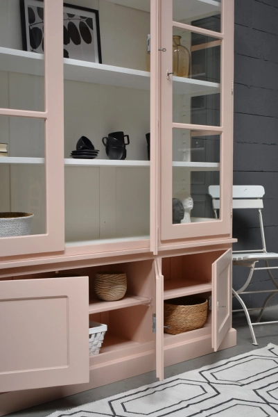 Vitrinekast Monaco 3-Powder Peach