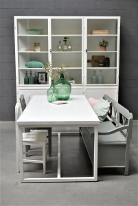 Stalen Eettafel Wit