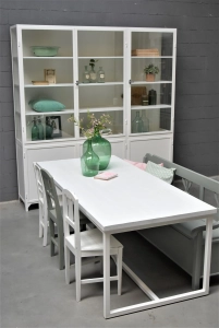 Stalen Eettafel Wit