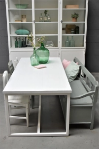 Stalen Eettafel Wit