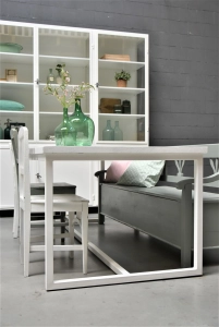 Stalen Eettafel Wit