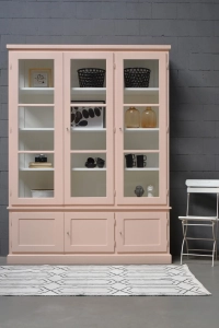 Vitrinekast Monaco 3-Powder Peach