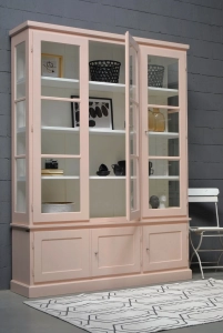 Vitrinekast Monaco 3-Powder Peach