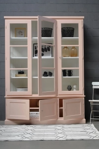 Vitrinekast Monaco 3-Powder Peach