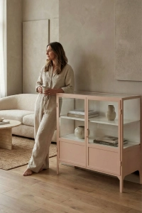 Apothekerskast Vitrine 2-Powder Peach